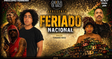 Grupo Caixola de Baco estreia espetáculo “Feriado Nacional” no Teatro de Bolso